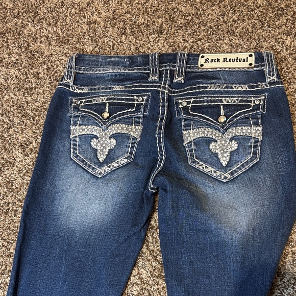 Rock Revival Dark Blue Boot Cut Jeans - Picture 10 of 12
